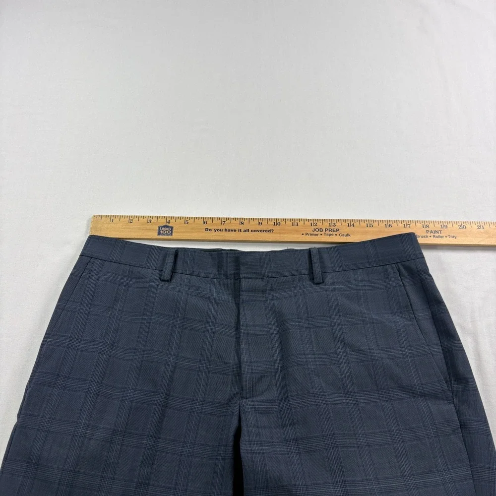 J Crew Thompson Pants Mens 34x32 (Fits 34x30) Plaid Wool Blend Slacks Tapered